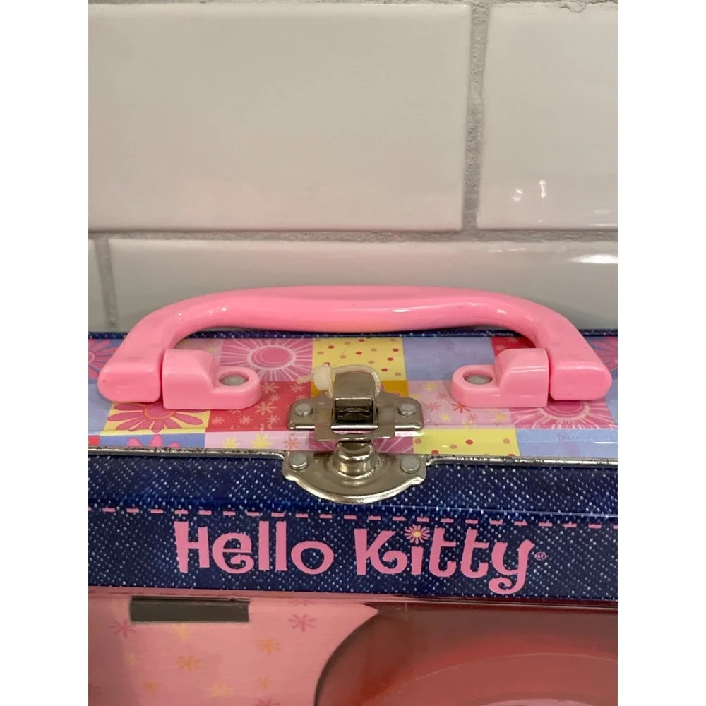 Vintage Hello Kitty Alarm Clock Pink Y2K‎ Tested Analog Floral Battery Box